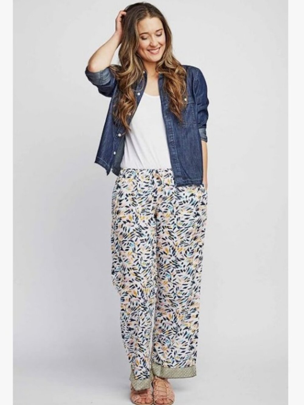 Sudara PUNJAMMIES Cotton Prasanna Print Pajama Pants M Boho Loungewear Pants